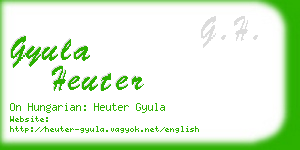 gyula heuter business card